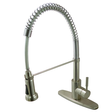 GOURMETIER Single-Handle Pre-Rinse Kitchen Faucet, Brushed Nickel GSY8888DL